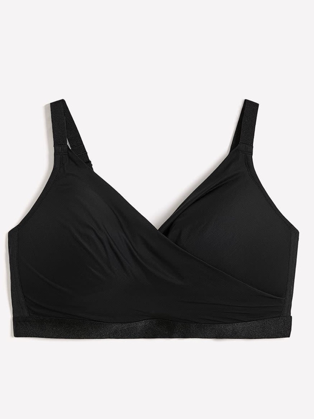 DÉESSE COLLECTION BASIC WIRELESS LOUNGE BRA - BLACK